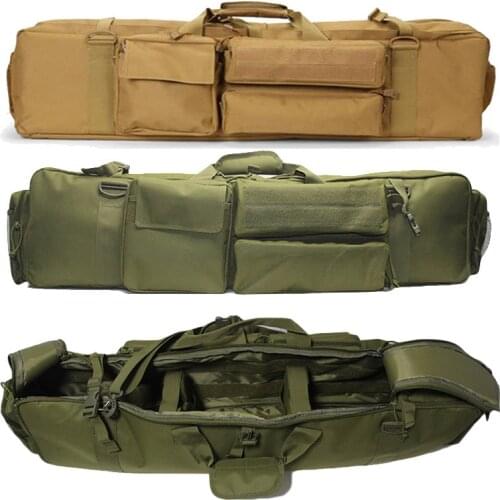 Outdoor Military Gun Bag Airsoft Carbine Double Rifle Backpack for M249 M16 AR15 Combat Hunting Shooting Gun Carry Shoulder Case