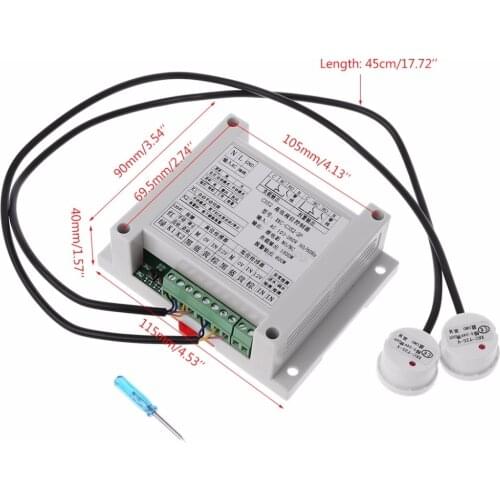 High And Low Liquid Level Intelligent Controller With 2 Non-contact Sensor Module Automatic Control Liquid Water Level My02 19