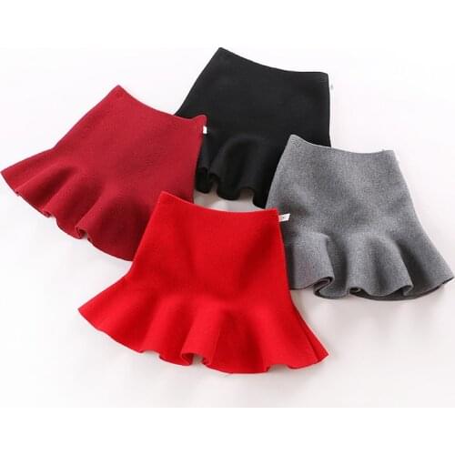 Girl Knit Skirts Mermaid High Waist Chic Tutu Party Girls Skirts Childrens Clothing School Girls Mini Skirts 2 4 5 6 7 8 9 10Y