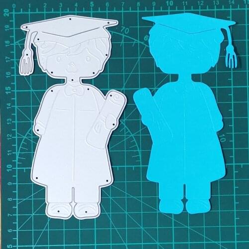 Boy Graduates Academic Uniform Metal Cutting Dies Real Picture Cut Die Scrapbook Paper Craft Knife Mould Blade Punch Stencil Die