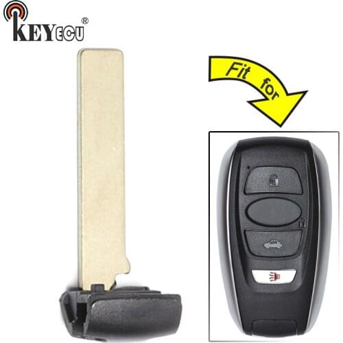 KEYECU 10x for Subaru BRZ WRX STI Legacy Outback XV Crosstrek Replacement Emergency Car Key Remote Insert Blade Blank Case Fob