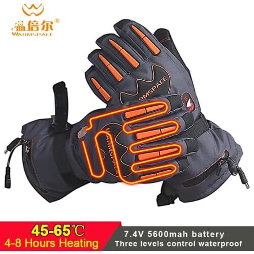 Winter 7.4V 5600mAh Smart Electric Heated Gloves Waterproof Lithium Battery Self Heating 3 Gear Outdoor Motorcycle Ski gloves
