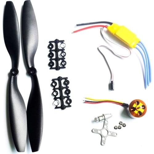1pcs A2212 1000KV Brushless Outrunner Motor + 1pcs 30A ESC+1 pairs 1045 black Propeller for RC Aircraft Quad Multicopter ZMR DIY