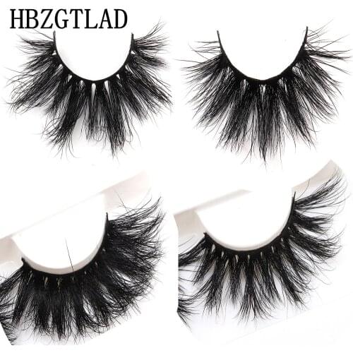 100% Mink Eyelashes False Eyelashes Crisscross Natural Fake lashes Length 25mm Makeup 3D Mink Lashes Extension Eyelash Beauty 5D