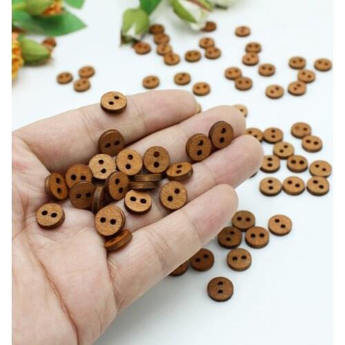 100pcs or 200pcs/lot mix 8 shapes mixed mini buttons for doll craft scrapbooking wood small buttons 9mm -10mm diy crafts