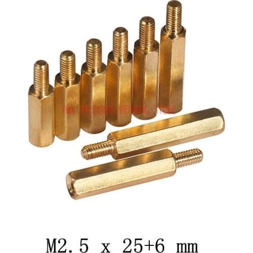 2019 Direct Selling Special Offer Wood Screws Vis Parafusos 100pcs Male To Female Brass Spacer M2.5 X 25+6 Hex Standoff