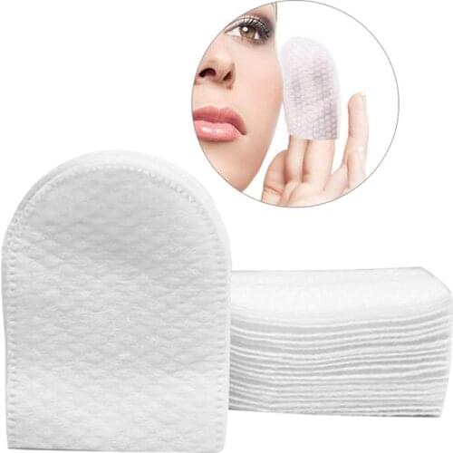 240pcs U-shaped Pocket Cotton Pad Makeup Facial Cotton Pads Soft Cosmetic Pad with Storage Box for Face Make Up Removing