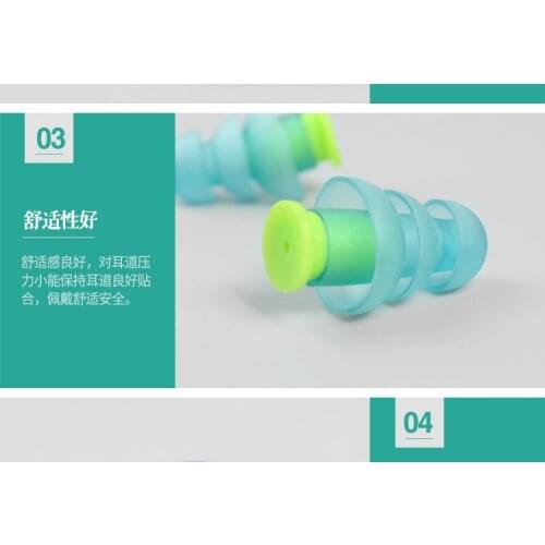 3Pair Noise Cancelling Hearing Protection Earplugs Sleep Care Soft Silicone Reusable Ear Plugs For Musician Motorcycles Concerts