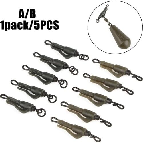 5Pcs/pack Lead Clips & Tail Rubbers Cone Carp Fishing Tackle Kit Rig Accessories Tail Rubbers Lead Clips With T Pegs
