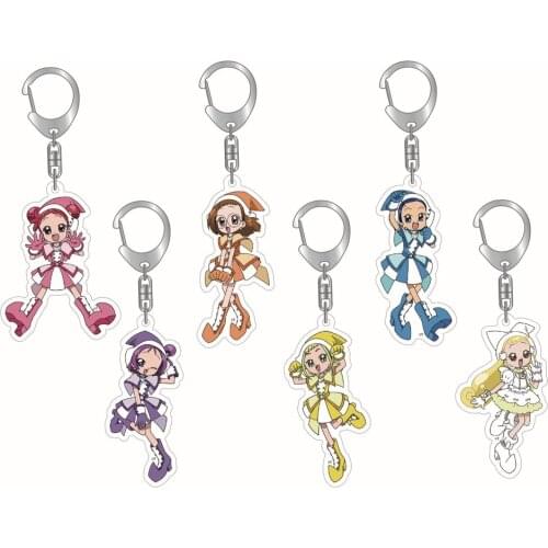 Anime Magical DoReMi Harukaze Doremi Fujiwara Hazuki Acrylic Keychain School Bag Charm Pendant Keyring Cosplay Q Version Kwaii
