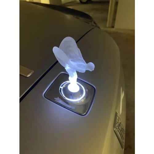 Car Accessories Carbon Dioxide Flying Goddess Lady Hood Ornament For Rolls-Royce LED Light Emblem Business Gifts
