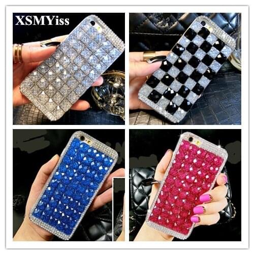 XSMYiss For Samsung S7 S8 S9 S10 PLUS S10 Lite Note 8 9 Luxury Glitter Diamond Crystal Rhinestone Phone Case Soft TPU Back Cover