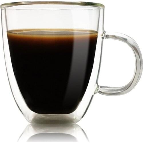 Double Coffee Mugs With the Handle Mugs Drinking Insulation Double Wall Glass Tea Cup Creative Gift Drinkware Milk Dropshipping