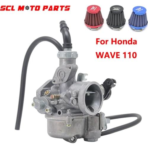 ALconstar-Motorcycle 20mm Carburetor WAVE DASH 110 AFX110 AFS110 AFP110 Carburetor with Air Filter For Honda Keihin
