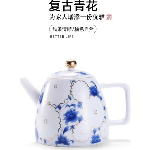 Chinese Porcelain Creative Teapot Vintage Kitchen Minimalistic Small Business Kettle Kung Fu Teaware Teteras Tea Maker Ed50cf