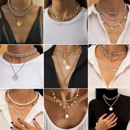 Cuban Link Chain Chokers Necklace For Women Men Jewelry Punk Hip Hop Snake Chains Necklaces High Quality