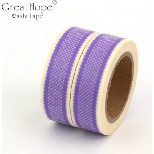 2pcs Purple Lace Washi Tapes Japanese for Bullet Journal Planner Decor Adhesive Masking Tape Stickers Kawai Stationery Tape