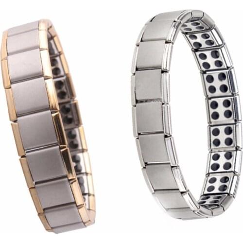 Healing Magnetic Bracelet Men Health Germanium Stretch Bracelet Jewelry Best Gift Stainless Steel Health Care Hand Chain Magnet