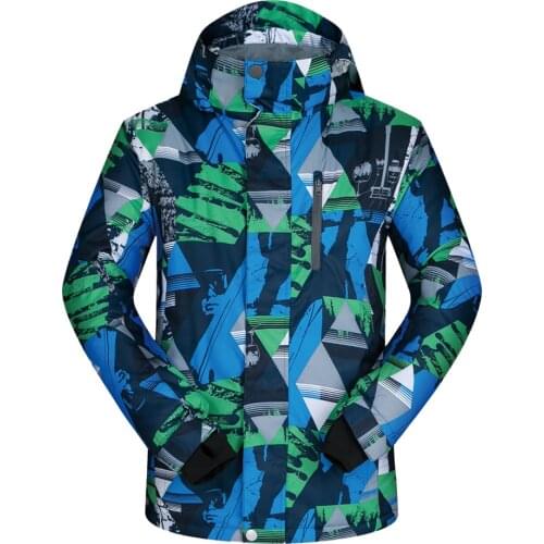 Winter Jacket Parkas for Men Wear Outdoor Long-sleeve Hooded Windproof and Waterproof Warm Snow Coat Blue Top Men Jacket