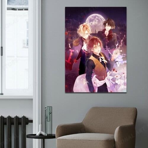DIABOLIK LOVER Poster Wall Sticker Home Bedroom Decor Room Decoration Accessories For Kids Rooms Anime Painting