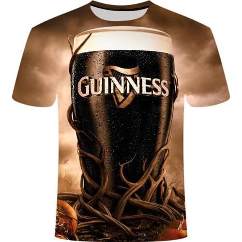 2020 Novelty 3d T Shirt Men Cans Of Beer Printed Hip Hop Crewneck Short Sleeve Men /Women T -Shirt Tee Tops Loose Big Yards