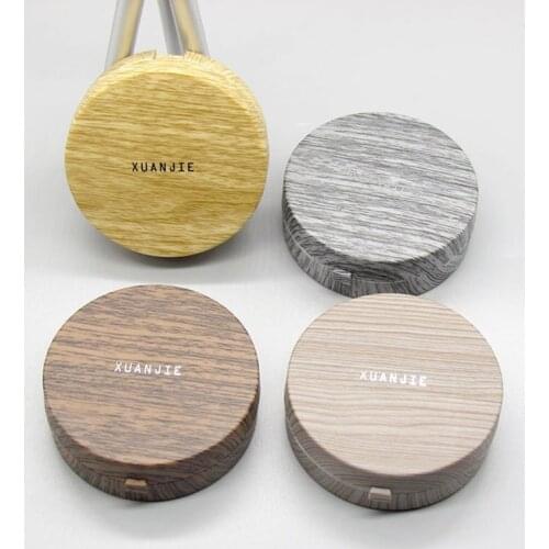 New Arrival Wood Grain Pocket Mini Contact Lens Case Travel Kit Easy Carry Mirror Lenses Box Container Lovely Eye Contact Box