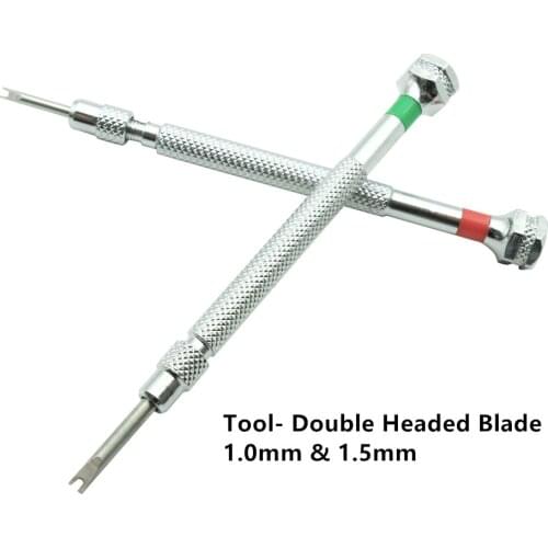 1Pc H type Screwdriver for Hublot Watch Bezel Band Strap Repair Tool- Double Headed Blade 1.0 & 1.5mm Watches Repair Tools Kits