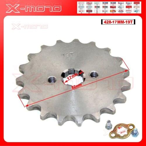 428 19 Tooth 17mm ID Front Engine Sprocket for Stomp YCF Upower Dirt Pit Bike ATV Quad Go Kart Moped Buggy Scooter Motorcycle