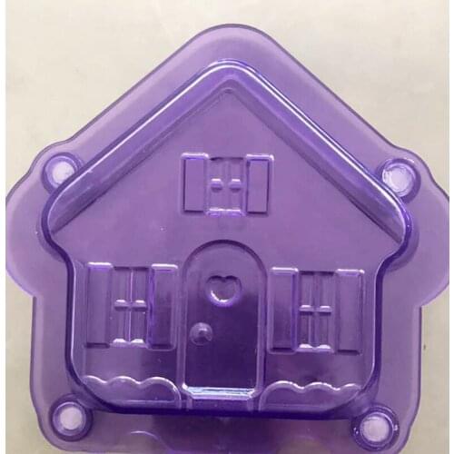 Plastic Chocolate Mold House Building Candy Sugar Paste Molds Cake Decorating Tools for DIY Home Baking sugar craft Accessories