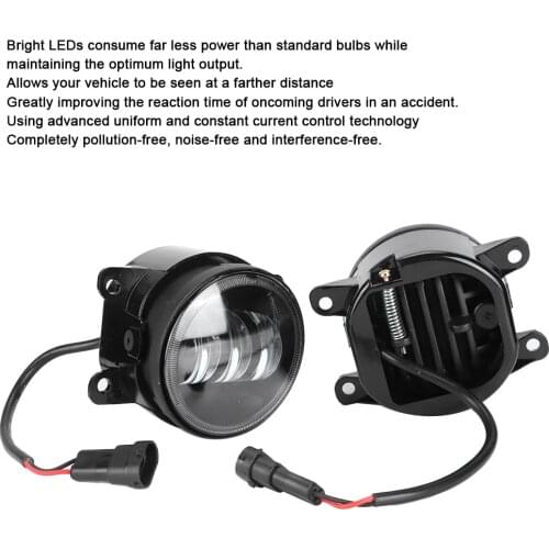 2pcs 4inch 20W High Power Fog Light LED Dual Color Lamp Car Accessories Fit for Honda