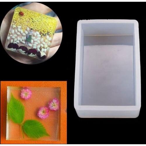 Handmade Large Rectangular Epoxy Resin Mold Silicone Mould Jewelry Making Tools