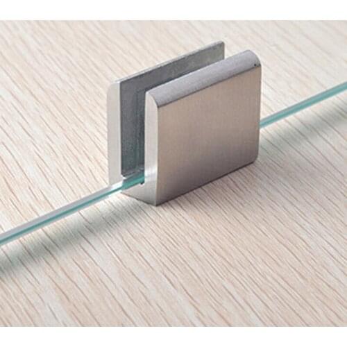 Glass Fixed Sandwich Panel Furniture Hardware Square Bathroom Glass Clip Thick Stainless Steel Glass