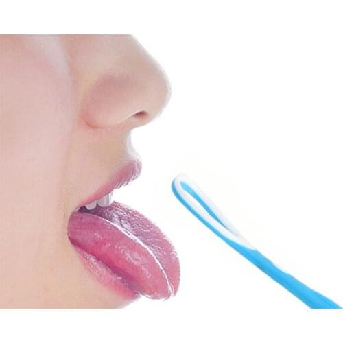 Tongue Cleaning Brush Tongue Scraper Brush Cleaning Tongue Surface Cleaner Oral Fresh Breath Adults Health Care Sale