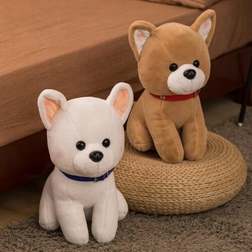 Cute Lifelike Shiba Inu Plush Toys Real life Stuffed Fluffy Dog Soft Doll Kids Toys Birthday Christmas Gift for Boys Girls