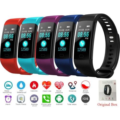 Smart Bracelet Y5 Blood Pressure Heart Rate Detect Fitness Tracker Men Women Bluetooth Sport Smartwatch For IOS Android Phone