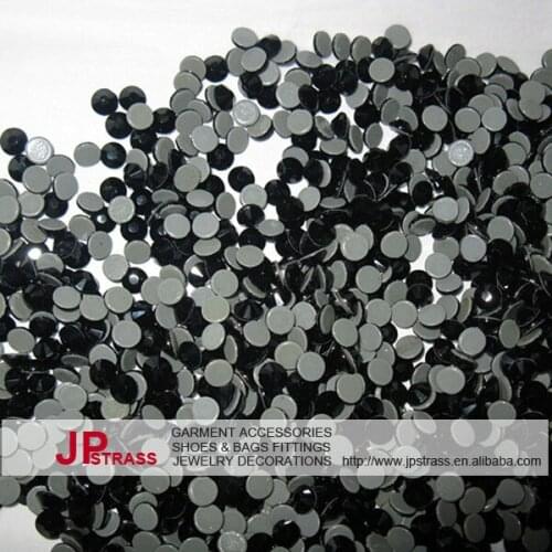 Ss20 5mm hot fix rhinestone jet black 1440 pieces each lot ; free shipping rhinestones crystal for high fashion dress