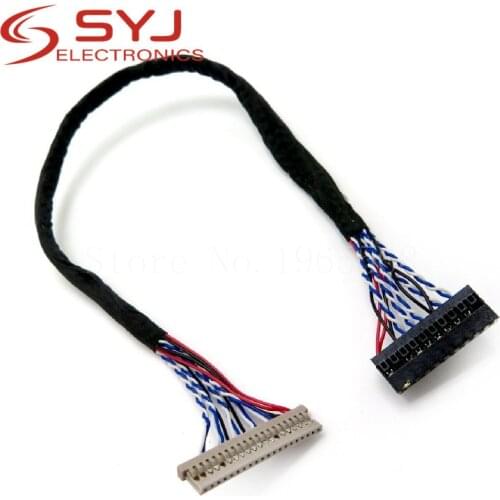 1pcs/lot 400MM DF14-20P-D8 1ch 8bit 20pin LVDS CABLE wire to dupont for LCD board In Stock
