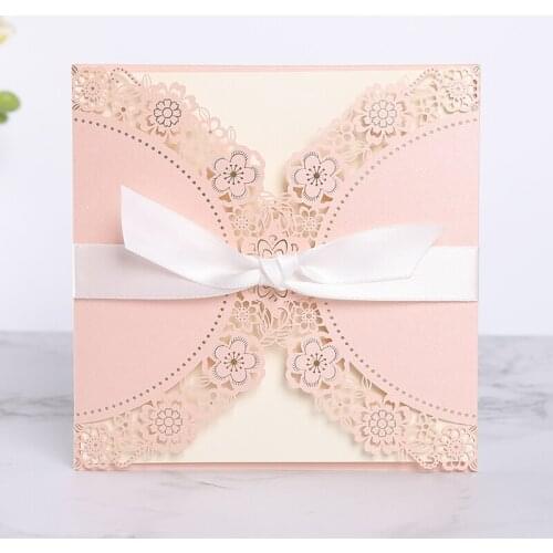 10pcs Laser Cut Wedding Invitation Cards Birthday Greeting Cards Business Cards Printing Decoration Party Favors Supplies