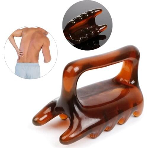 2 Colors Natural Resin Chinese Acupuncture Scraping Tool Back Massage Body Massager Gua Sha Board Beeswax Scrape Therapy