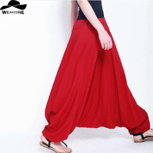 2016 fashion Cotton bloomers large crotch pants ,loose Onesize Unissex Loose trousers, wide leg pants,14 color causal pants