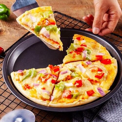 4 Pcs Non-Stick Pizza Baking Pan Pizza Tray Round Pizza Bakeware for Home Kitchen Oven Baking 6 8 9 10-Inch Diameter