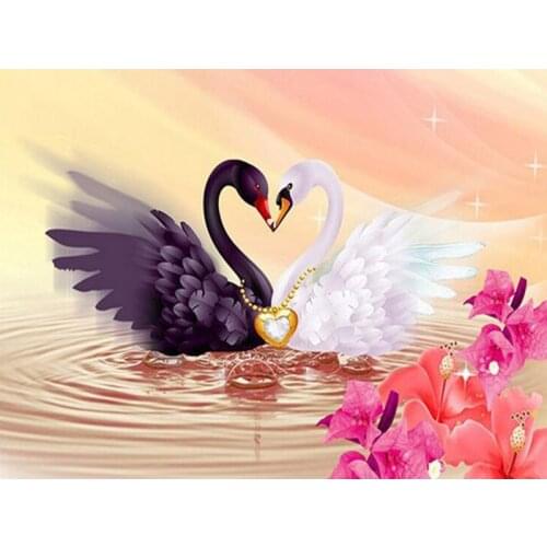 5D Diamond Painting Swan Animal Bird Handmade DIY Diamond Painting Embroidery Mosaic Cross Embroidery Artist Painting