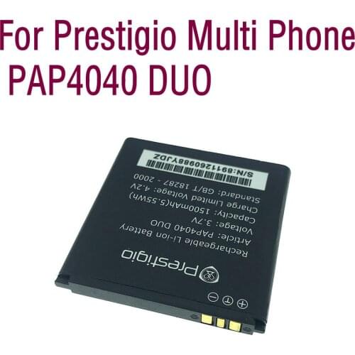 High quality Replaceme PAP4040 DUO Battery PAP4040DUO For Prestigio MultiPhone Mobile Phone Bateria Batterie 1500mAh