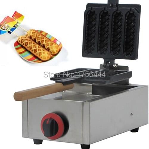 Free Shipping 4pcs Commercial LPG Gas Waffle Dog Maker Iron Machine Baker