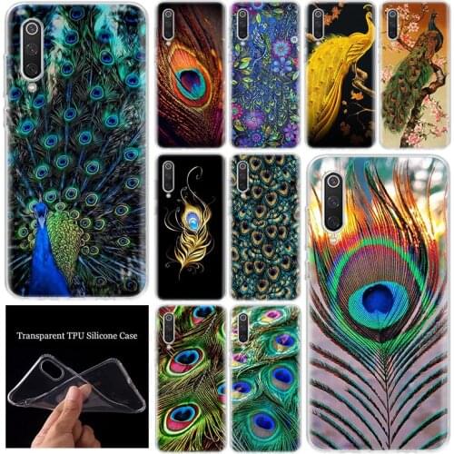 Bird Peacock Feather Phone Case Cover For Xiaomi Redmi Note 10 9S 8T 9 8 7 6A 7A 8A 9A 9C K20 K30 S2 Pro Customize Soft Coque