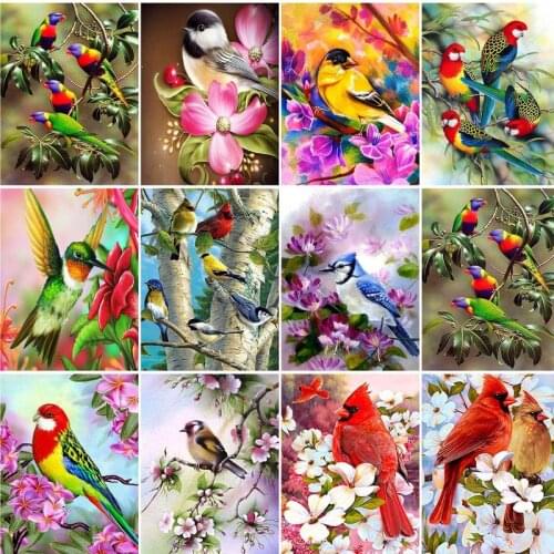 GATYZTORY 5D DIY Diamond Painting Bird Rhinestones Pictures Diamond Embroidery Sale Animal Cross Stitch Mosaic Crafts Kit