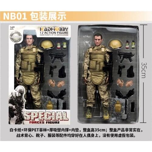 About 30cm 1/6 Soldier Us Navy Seal Soldier Toy 12-inch Special Forces Military Collection Movable Doll Model Set Model In Stock