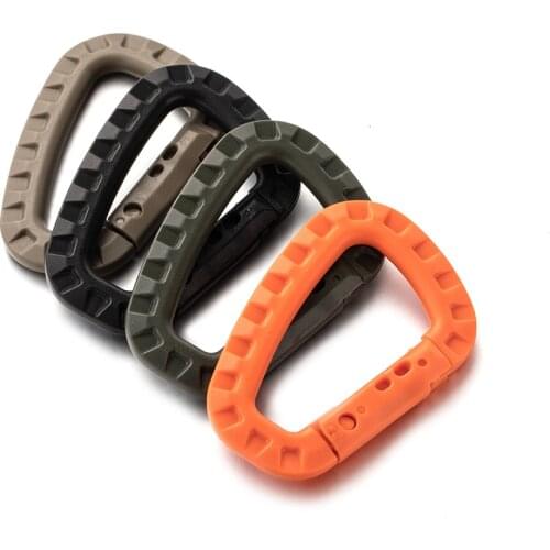 5-piece ITW medium tactical hiking accessories outdoor carabiner trekking Backpack buckle Plastic Carabiner Outdoor safety buck