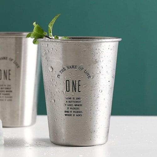 350ML Water Cup 304 Stainless Steel Beer Mug Coffee Mug Drink Travel Cup Cocktail Glass Bar Coffe Milk Mug Drinkware