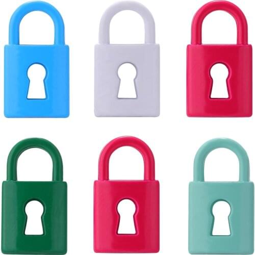 Fahion DIY Jewelry Components Alloy Lock Hook Clasps Colorful Charms Pendants For Women Handmade Necklace Accessories Supplies